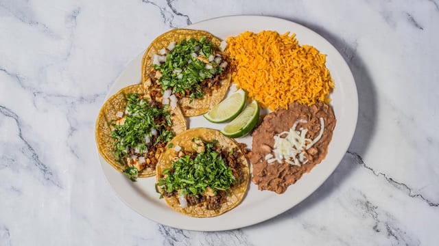 Tacos Serrano Dinner.